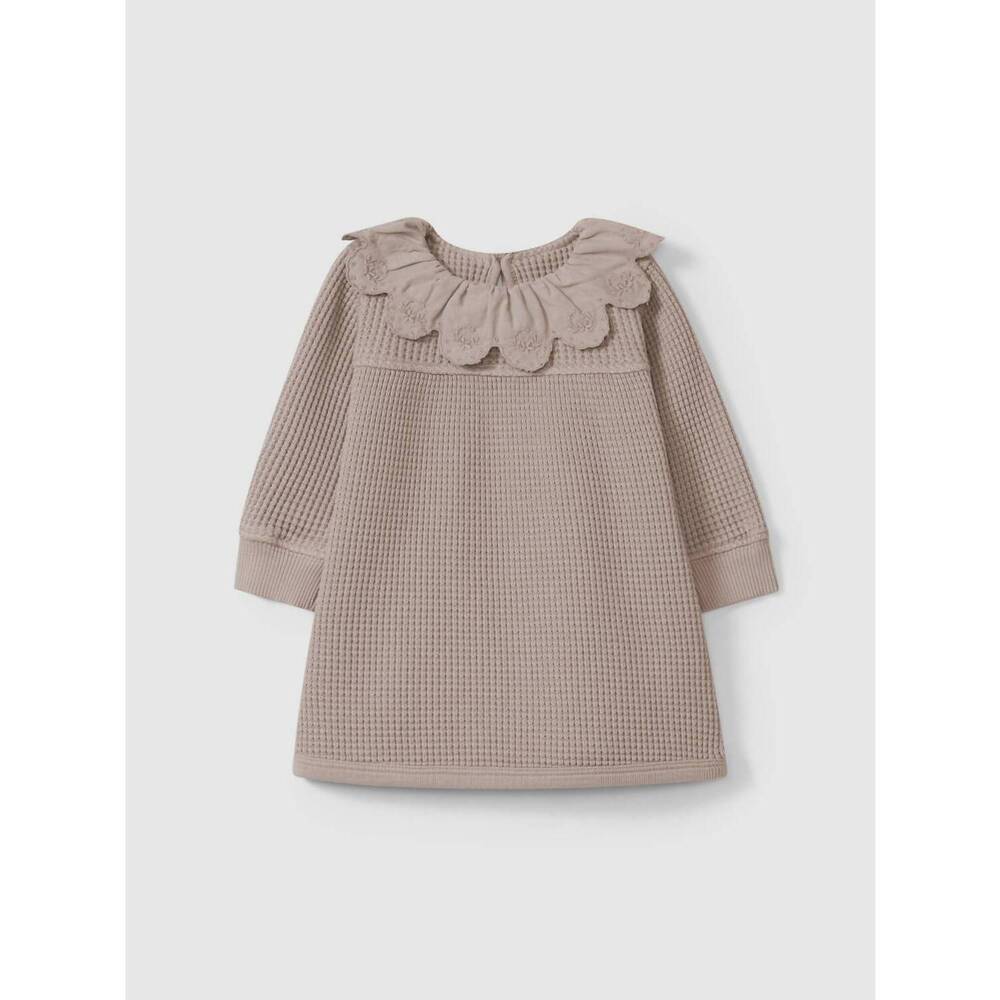 NEW SNUG girl's waffle knit dress in mocha